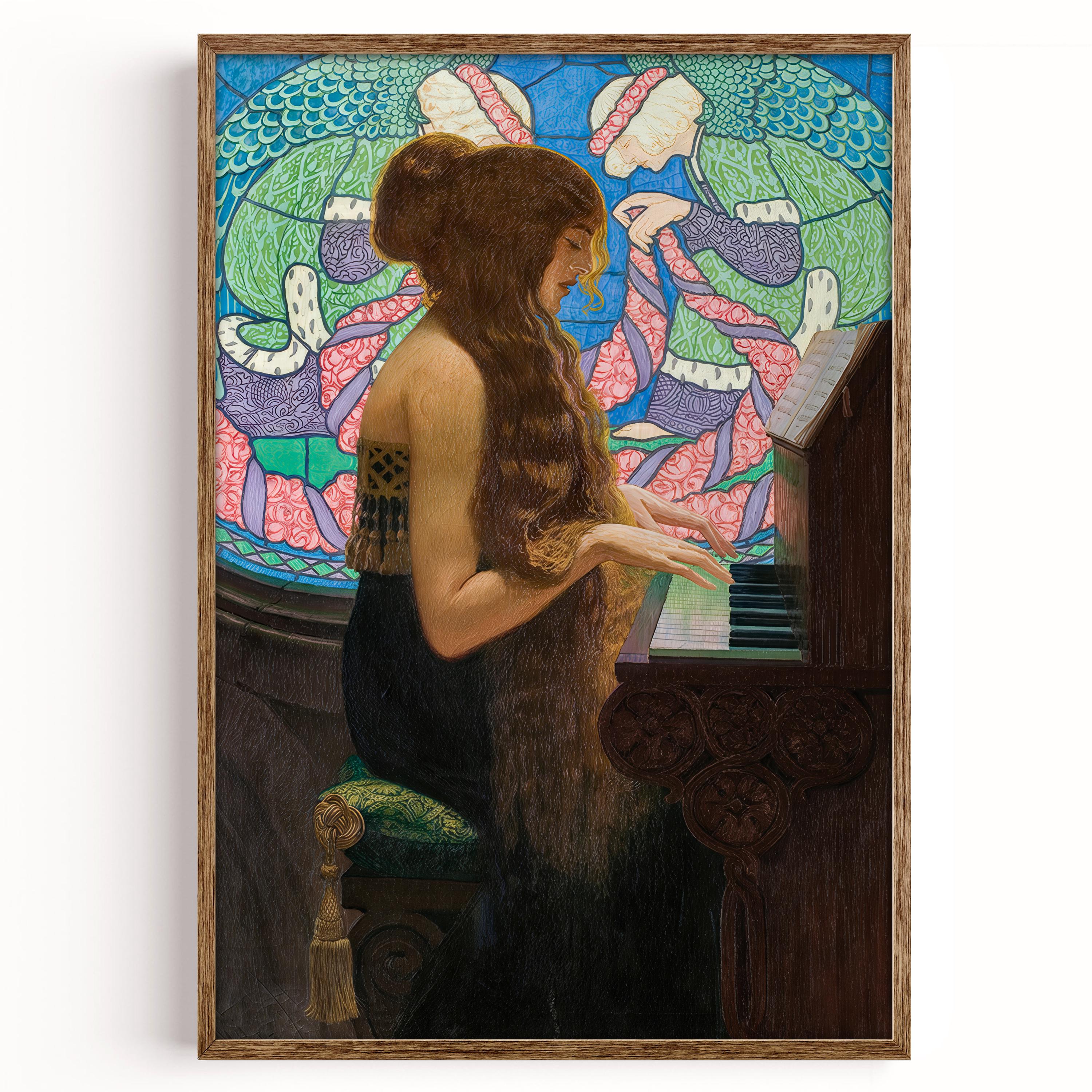 Vintage Angel Playing Organ - Etsy