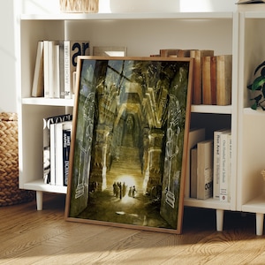 Mines of Moria Doors of Durin LOTR Fine Art Print Fantasy Giclee 260gsm Satin or 310gsm Textured Watercolour Paper image 2