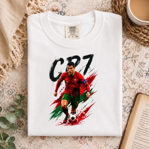 CR7 PNG digital nedladdning, Cristiano Ronaldo tröjdesign, Portugal fotbollssublimering, fotbollsfangrafik, 300 DPI transparent PNG bild 3