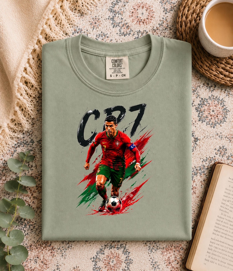 CR7 PNG digital nedladdning, Cristiano Ronaldo tröjdesign, Portugal fotbollssublimering, fotbollsfangrafik, 300 DPI transparent PNG bild 9
