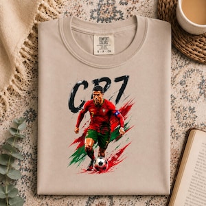 CR7 PNG digital nedladdning, Cristiano Ronaldo tröjdesign, Portugal fotbollssublimering, fotbollsfangrafik, 300 DPI transparent PNG bild 4