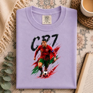 CR7 PNG digital nedladdning, Cristiano Ronaldo tröjdesign, Portugal fotbollssublimering, fotbollsfangrafik, 300 DPI transparent PNG bild 6