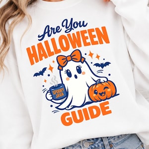 Are You Halloween Guide PNG, Cute Ghost PNG, Spooky Java Coffee PNG, Halloween Sublimation Design, Fall Shirt Png Download