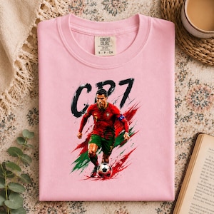 CR7 PNG digital nedladdning, Cristiano Ronaldo tröjdesign, Portugal fotbollssublimering, fotbollsfangrafik, 300 DPI transparent PNG bild 5