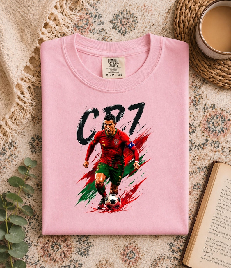 CR7 PNG digital nedladdning, Cristiano Ronaldo tröjdesign, Portugal fotbollssublimering, fotbollsfangrafik, 300 DPI transparent PNG bild 5