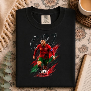 CR7 PNG digital nedladdning, Cristiano Ronaldo tröjdesign, Portugal fotbollssublimering, fotbollsfangrafik, 300 DPI transparent PNG bild 10