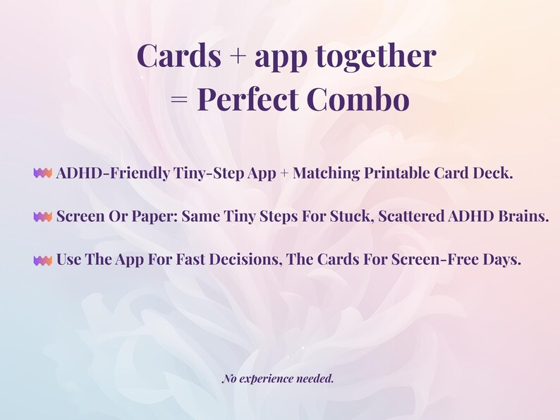ADHD Tiny‑Step Task Helper – Interactive Web App + 60 Printable Action Cards | Beat Paralysis, Start Tasks When You “Can’t Do Anything” image 6