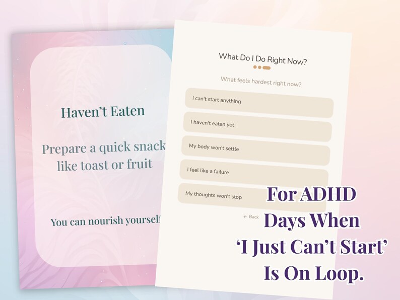ADHD Tiny‑Step Task Helper – Interactive Web App + 60 Printable Action Cards | Beat Paralysis, Start Tasks When You “Can’t Do Anything” image 3