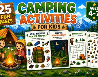 Camping Worksheets for Kids Ages 4–7 | Mazes, I Spy & Printable Activities