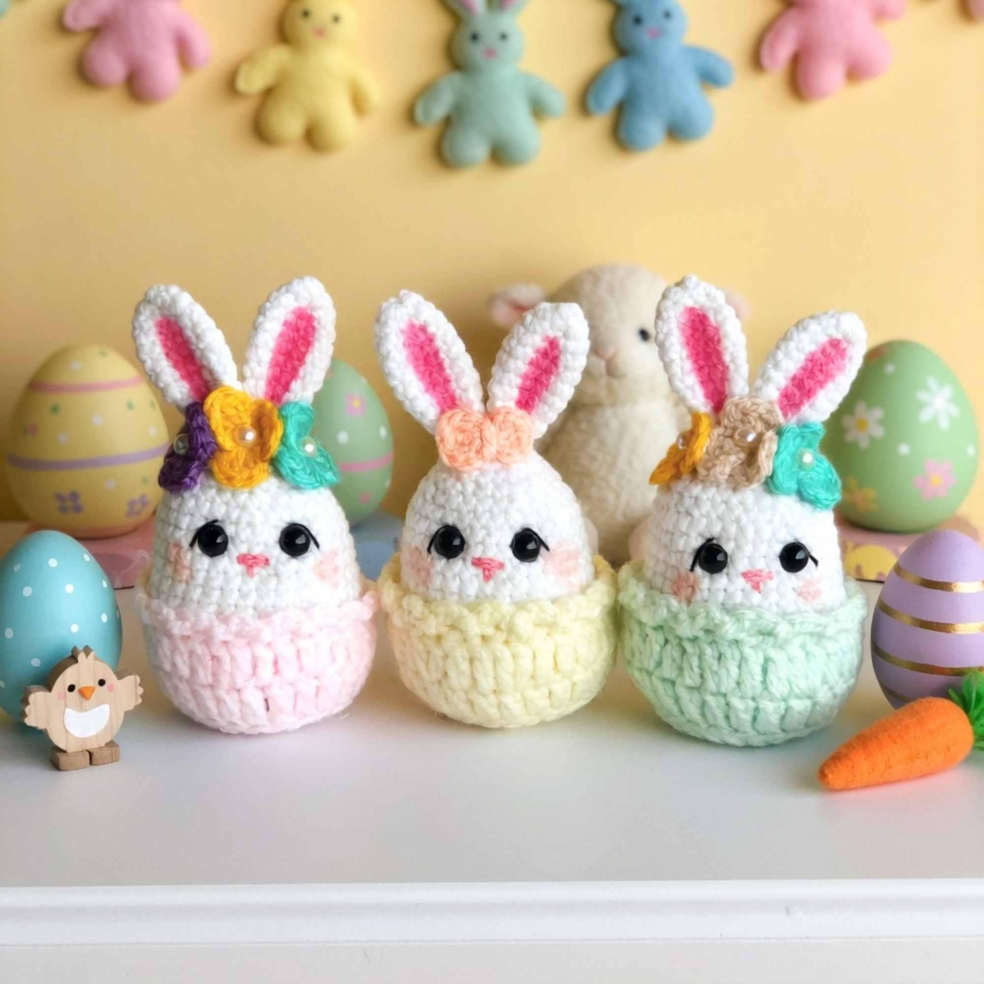 Easter Bunny Egg Crochet Pattern | Beginner Amigurumi, No-sew (PDF) - Etsy