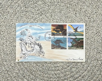 Vintage 1989 First Day Cover - Dinosaurs