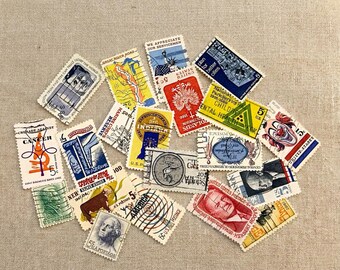 Twenty One (21) Vintage 1960s US Postage Stamps, no duplicates