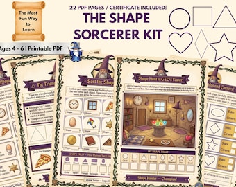 Shape Sorcerer Kit Printable PDF Maths Activity Ages 4-6 2D Shapes Quest