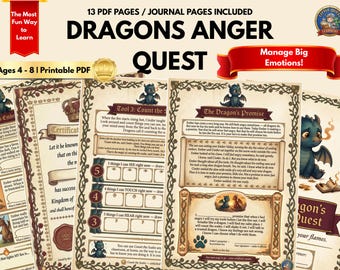 Anger Management Printable for Kids | Dragon Big Feelings SEL Activity | Emotion Regulation PDF