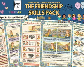 Friendship Skills Printable Kit | Kids SEL Making Friends KS1 | Social Skills Ages 4–8