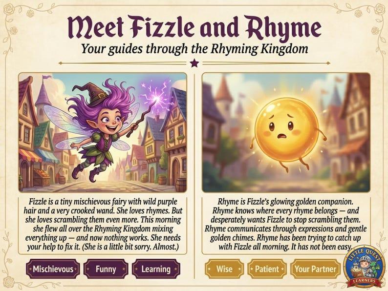 Fizzle Character Rhyming Activity Kit Printable | Phonics Worksheet Pack Preschool ...