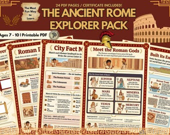 Ancient Rome Printable Kit | Kids Roman History KS2 Homeschool | Unit Study Ages 7–10