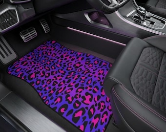 Tapetes automotivos com estampa da Pantera Cor-de-Rosa | Conjunto com 2 | Acessórios automotivos femininos | Presente para meninas | Presente para amantes de carros | Tapetes automotivos | Tapetes automotivos rosa | Tapetes automotivos fofos