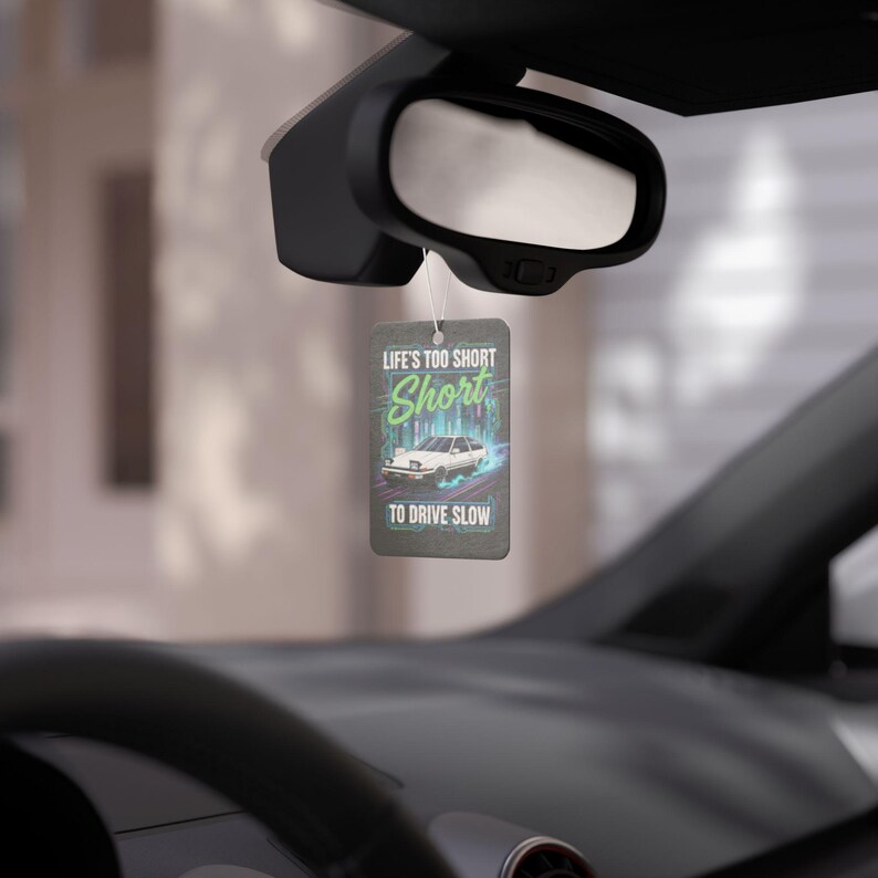 Ambientador con frase "Amante de los coches" para hombre / Accesorio divertido con aroma a coche, fragancia de pino y hielo negro para coche nuevo, regalo para él, decoración para coche para viajes por carretera imagen 3
