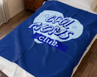 Cool Mom Quote Velveteen Plush Blanket | mom gift | vintage blanket | cute blanket | blue blanket | mothers day
