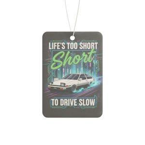 Ambientador con frase "Amante de los coches" para hombre / Accesorio divertido con aroma a coche, fragancia de pino y hielo negro para coche nuevo, regalo para él, decoración para coche para viajes por carretera imagen 6