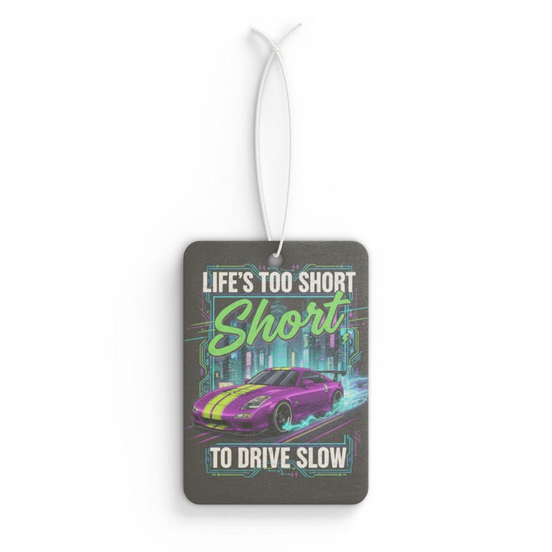Aromatizador de carro com frase inspiradora para amantes de carros / Acessório divertido para carro, fragrância de pinho, carro novo e gelo negro, presente para ele, decoração para carro de viagem imagem 4