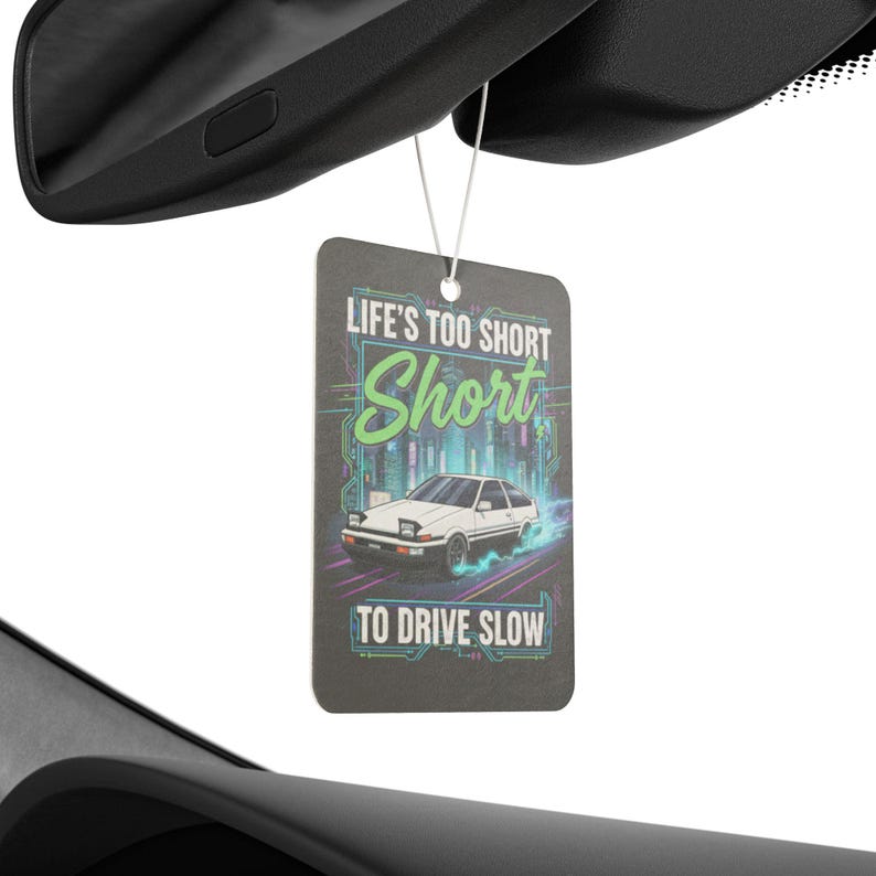 Ambientador con frase "Amante de los coches" para hombre / Accesorio divertido con aroma a coche, fragancia de pino y hielo negro para coche nuevo, regalo para él, decoración para coche para viajes por carretera imagen 4