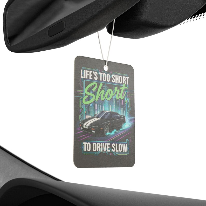 Car Lover Quote Air Freshener for Men / Funny Car Scent Accessory, Pine New Car Black Ice Fragrance, Gift for Him, Road Trip Car Decor image 4