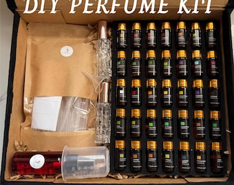 Diy Perfume Making Kit • 35 Essential Oils, Lab Equipment, Guide (Digital PDF) • Create Your Own Perfume • Custom Fragrance Kit