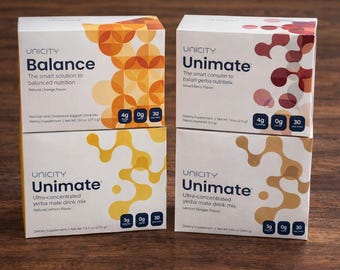 Unicity Wellness Pack – Balance, Yerba Mate Lemon, Berry, Ginger Flavors