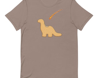 Funny Dinosaur Nugget Shirt | Chicken Nugget Meteor Tee | Dino Nugget Gift | Food Lover T-Shirt | Funny Food Shirt