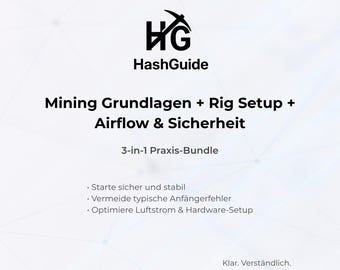 Basisprincipes van mijnbouw + Opzetten van een mining rig + Luchtstroom & Veiligheid | Bundel van 3 handleidingen | Stapsgewijze instructies voor het opzetten van een mining rig