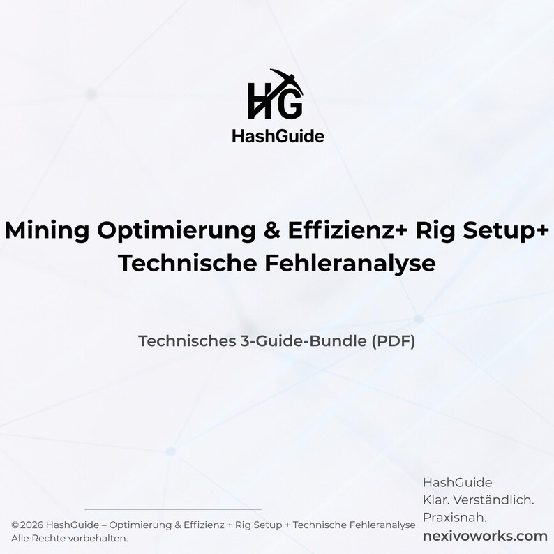 Mining Optimization & Efficiency + Rig Setup + Technical Fault Analysis – Technical 3-Guide Bundle (PDF) image 1