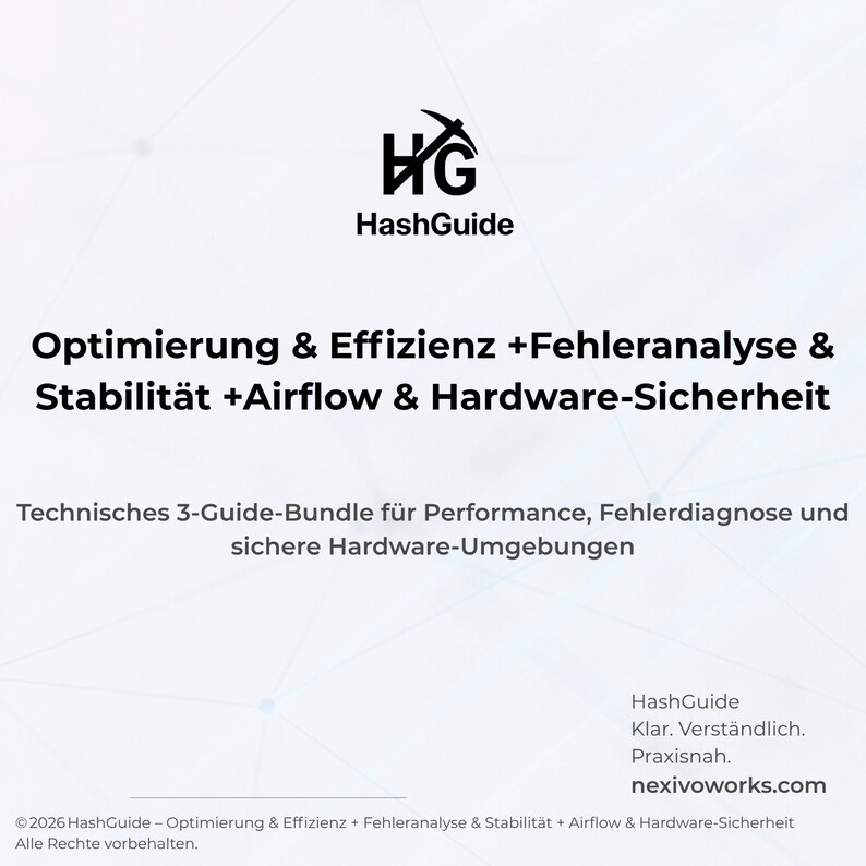 Optimization and efficiency + Error analysis & stability + Airflow and hardware safety – Technical 3-Guide Bundle (PDF) image 1