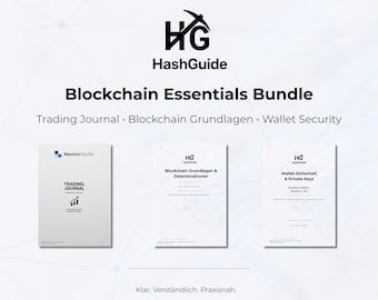 Blockchain Essentials Bundle – Trading Journal, Blockchain Basics, Wallet Security – 3 PDF Guides for Beginners & Advanced Users