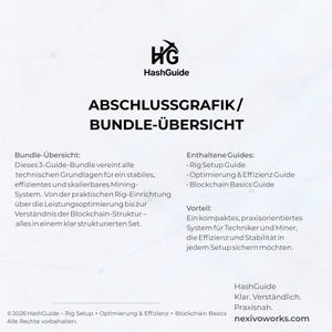 Rig Setup + Optimization & Efficiency + Blockchain Basics | 3-Guide Mining Bundle | Stability, Performance and Fundamentals | HashGuide PDF Set image 6