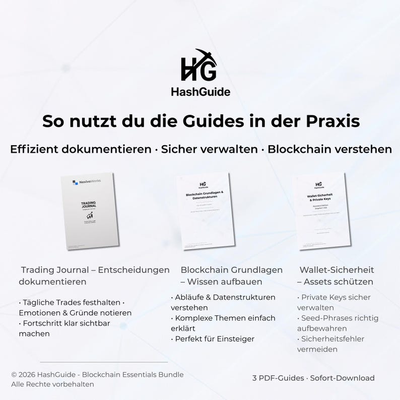 Blockchain Essentials Bundle – Trading Journal, Blockchain Basics, Wallet Security – 3 PDF Guides for Beginners & Advanced Users image 6