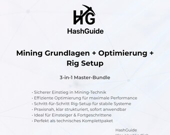 Basisprincipes van mijnbouw + optimalisatie + installatie van een mining rig | 3-in-1 PDF-bundel voor efficiënte mijnbouw