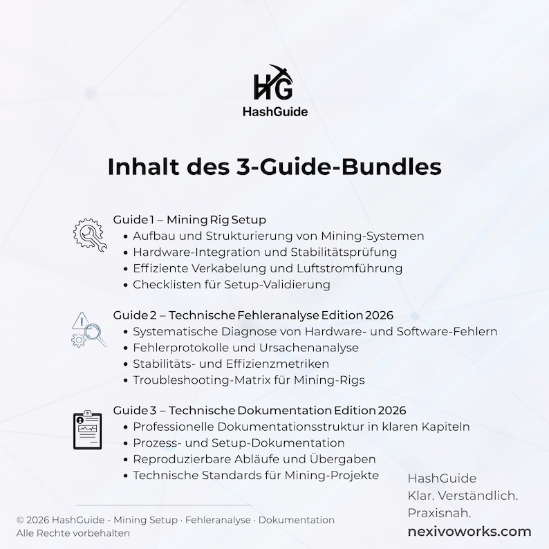 Mining Setup · Error Analysis · Documentation – 3-Guide Bundle (PDF, Edition 2026) image 2
