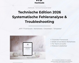 Technical Fault Analysis Guide PDF | Root Cause Analysis (RCA) & Ishikawa | NTF-7 Troubleshooting Template | Canva + PDF