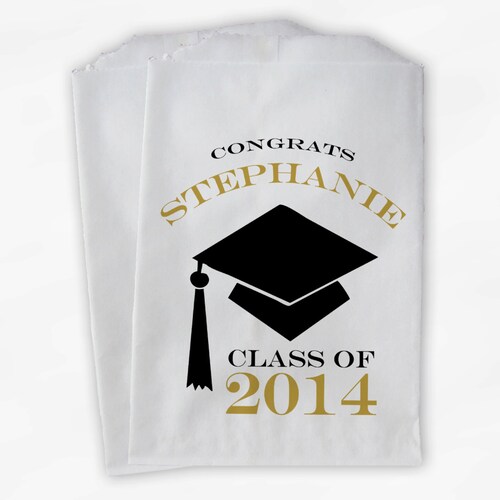 2018 Graduation Cap Personalized Candy Buffet Bags Set of 25 Etsy