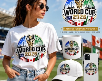 WM 2026 Fußball PNG, Fußball Fan Sublimationsdesign (Digitaler Download)