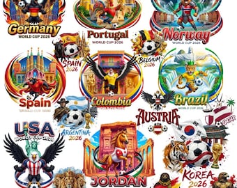 World Cup 2026 PNG Bundle - 130+ Fußballnationen
