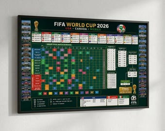 World Cup 2026 Schedule Poster | Football Match Calendar, Bracket Tracker (PNG)