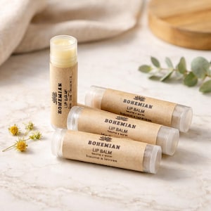 Natural Lip Balm with Hemp Seed Oil - Mango Madness, Vegan, Moisturizing, For Dry Lips