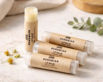 Natürlicher Lippenbalsam mit Hanfsamenöl - Strawberry Lemonade, Vegan, Feuchtigkeitsspendend, Für trockene Lippen