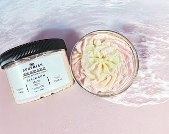 Exfoliating Sugar Scrub - Beach Bum | Hemp Seed Oi | Moisturizing Vegan | Gifts for Her