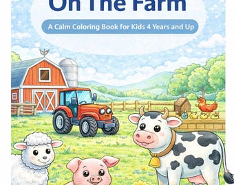 On the Farm Coloring Book for Kids| Printable PDF | Preschool & Early Elementary