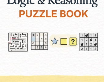 Logic Puzzle Book | Mazes, Sudoku, Pattern Recognition (PDF Pattern)