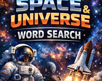 Space Word Search Puzzles – Volume 2, 10 Printable Activities (PDF Download)